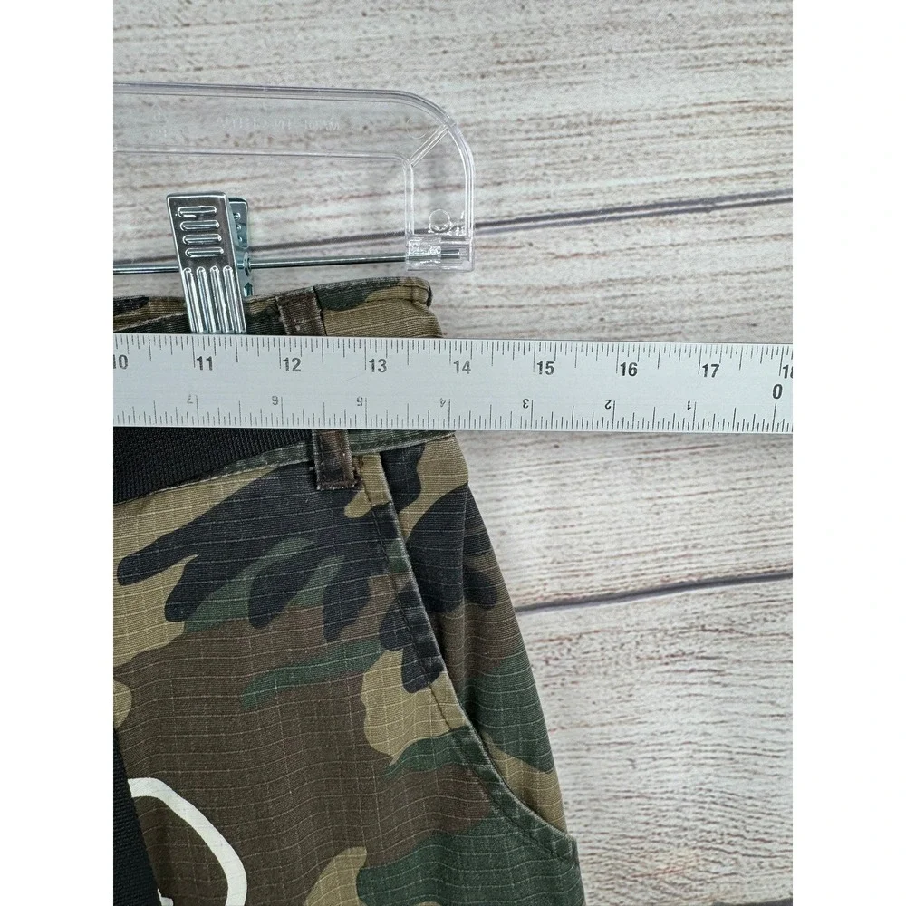 Corteiz Guerillaz Cargo Pants Mens XS Camo Ripstop Alcatraz‎ Graphic Streetwear